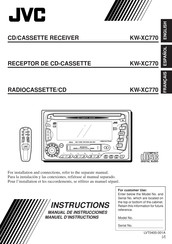 JVC KW-XC770 Manuel D'instructions