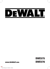 DeWalt DWE576 Notice D'instructions Originale