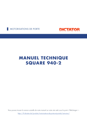Dictator SQUARE 940-2 Manuel Technique