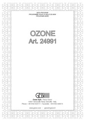 Gessi OZONE 24991 Mode D'emploi