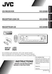JVC KD-SX980 Manuel D'instructions