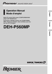 Pioneer DEH-P560MP Instructions D'utilisation