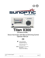 Sunoptic Surgical Titan X300 Manuel De L'opérateur