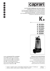 caprari K M200P Serie Notice D'utilisation Et D'entretien