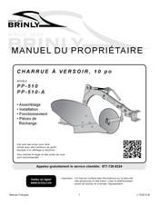 Brinly PP-510 Manuel Du Propriétaire