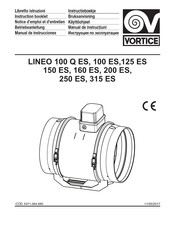 Vortice LINEO 100 ES Notice D'emploi Et D'entretien