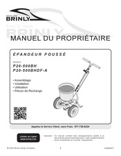 Brinly P20-500BH Manuel Du Propriétaire