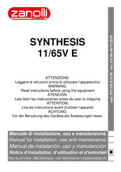 ZANOLLI SYNTHESIS 11/65V E Notice D'installation, D'utilisation Et D'entretien