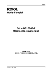 Rigol DS1202Z-E Mode D'emploi