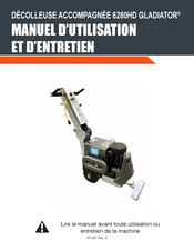 National Flooring Equipment GLADIATOR 6280HD Manuel D'utilisation Et D'entretien