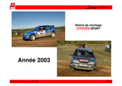 CITROEN SPORT Saxo Trophee T4 2003 Notice De Montage