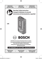 Bosch LR8 Consignes D'utilisation Et De Sécurité