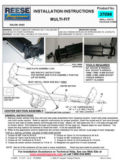 Reese Towpower 37096 Instructions D'installation