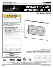 Continental Fireplaces CWHD31N Manuel D'installation Et D'opération