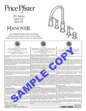 Price Pfister HANOVER 531 Serie Mode D'emploi