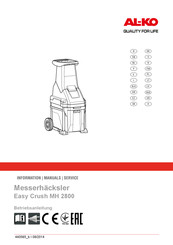 AL-KO Easy Crush MH 2800 Mode D'emploi