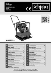 Scheppach HP2200S Traduction Des Instructions D'origine