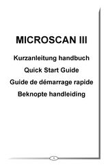 Snap-On MICROSCAN III Guide De Démarrage Rapide