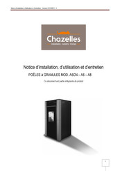 chazelles A6 Notice D'installation, D'utilisation Et D'entretien