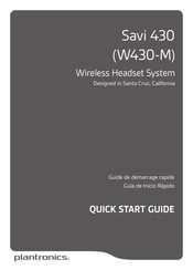 Plantronics Savi 430 Guide De Démarrage Rapide