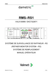 Valmet dametric RMS-RS1 Manuel Opérateur