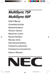 NEC MultiSync 95F Manuel Utilisateur