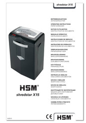 Hsm shredstar X15 Notice D'utilisation