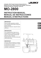 JUKI MO-2800 Manuel D'instructions
