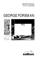 Salton George Foreman GR30CB Manuel D'utilisation