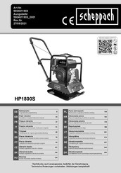 Scheppach HP1800S Traduction Des Instructions D'origine