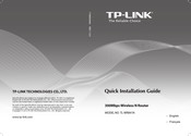 TP-Link TL-WR841N Guide D'installation Rapide