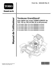Toro GrandStand 72505 Manuel De L'utilisateur