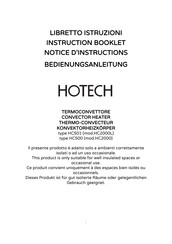 Bimar HC2000 Notice D'instructions