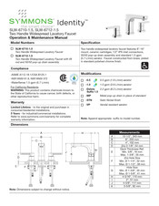 Symmons Identity SLW-6712-1.5 Manuel D'utilisation Et D'entretien