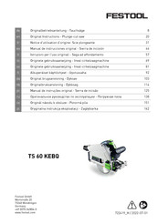 Festool TS 60 KEBQ Notice D'utilisation D'origine