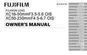 FujiFilm XC16-50mm F3.5-5.6 OIS Manuel D'utilisation