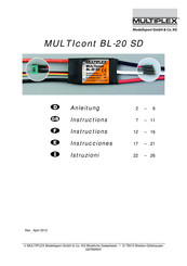 Multiplex MULTIcont BL-20 SD Instructions