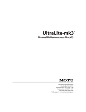 MOTU UltraLite-mk3 Manuel Utilisateur