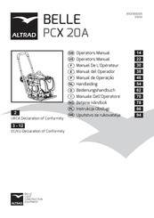 Altrad PCX20A Manuel De L'opérateur