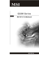 MSI G33M Série Guide D'utilisation