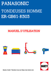 Panasonic ER-GB61-K503 Manuel D'utilisation