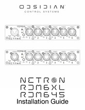 OBSIDIAN CONTROL SYSTEMS Netron RDM645 Guide D'installation