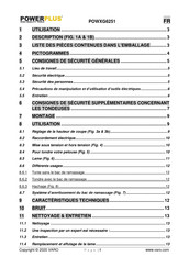 Powerplus POWXG6251 Mode D'emploi