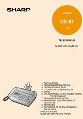 Sharp UX-81A Guide Utilisateur