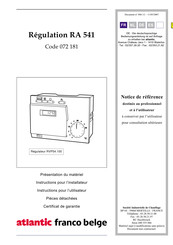 Atlantic franco belge RA 541 Notice De Référence