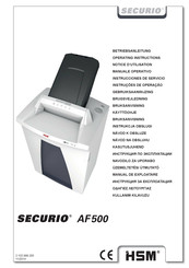 HSM SECURIO AF500 Notice D'utilisation