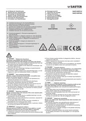 Sauter SAIO100F010 Instructions De Montage