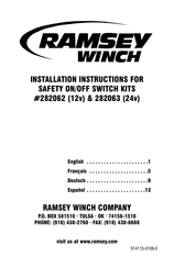 RAMSEY WINCH 282062 Instructions D'installation