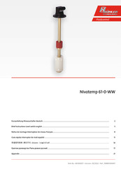 Bühler technologies Nivotemp 61-0-WW Notice De Montage