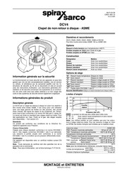 Spirax Sarco DCV4 Mode D'emploi